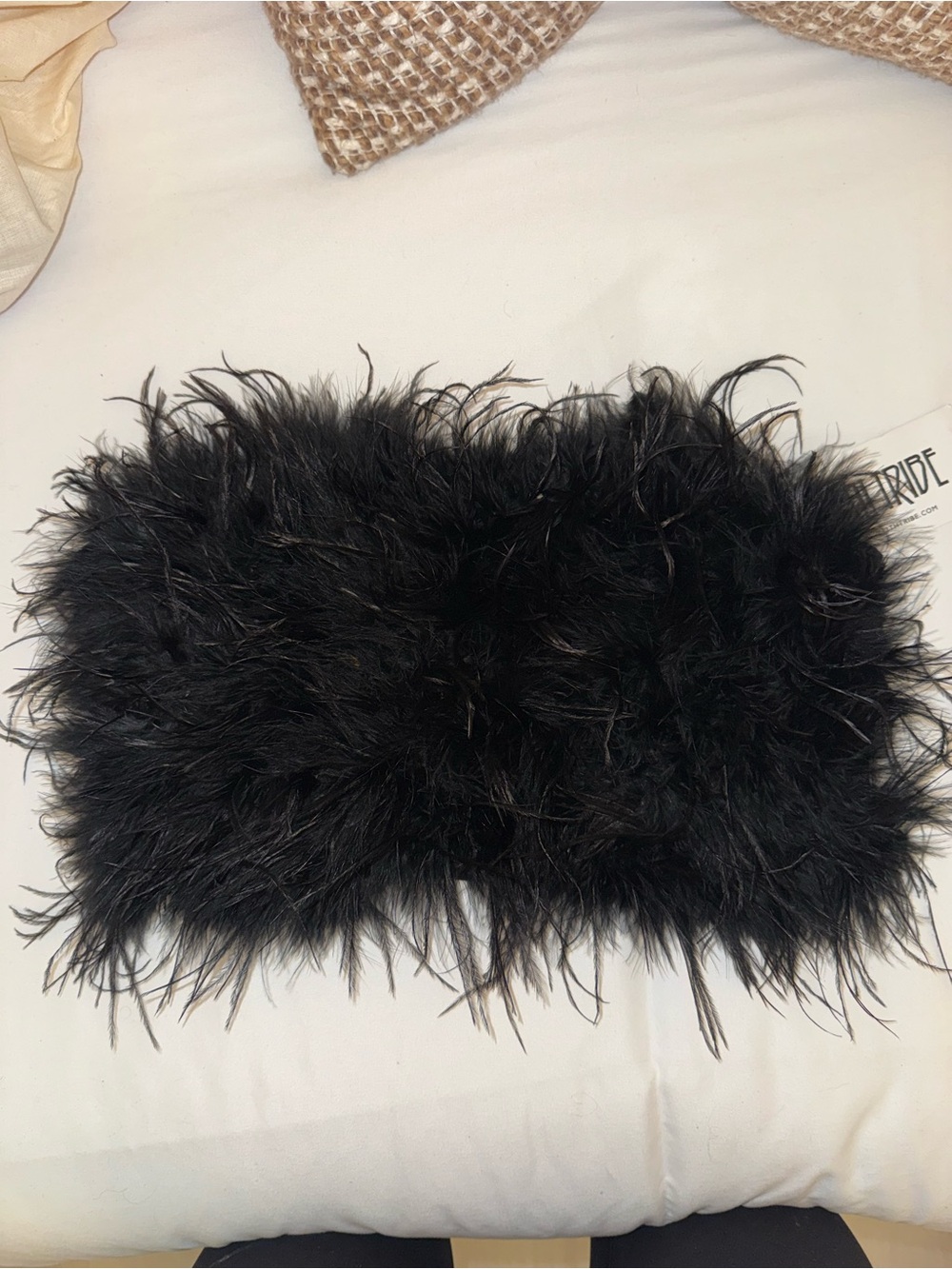NWT 12th Tribe Black Feather Strapless Tube Top Size S - Picture 6 of 15